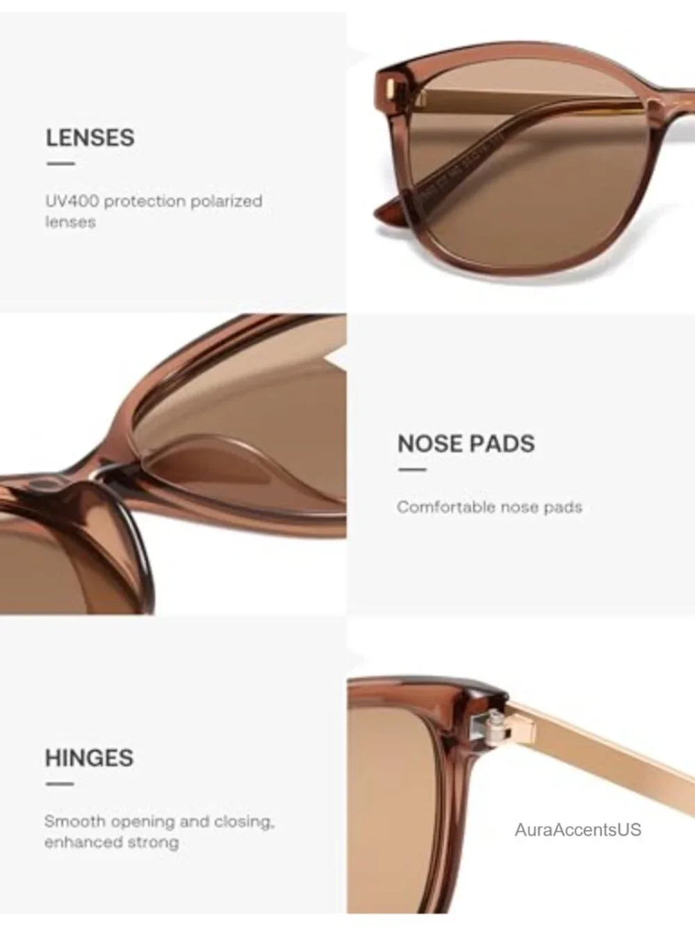 Oversized Square Polarized Sunglasses Full Frame UV400